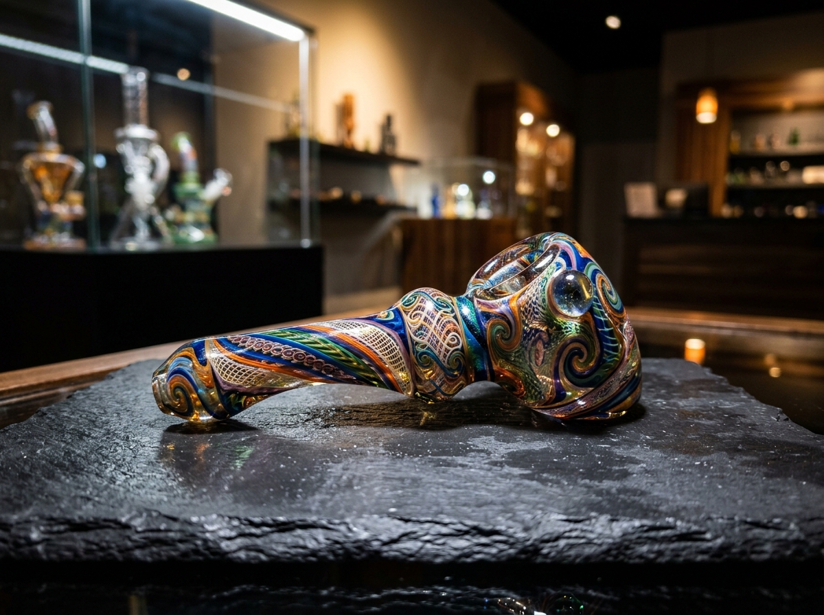 Artisanal glass water pipe and smoke accessories